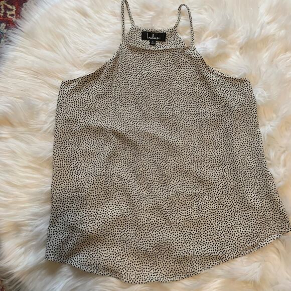 Lulu’s Roslyn Ivory Polka Dot Tank Top - Picture 3 of 9